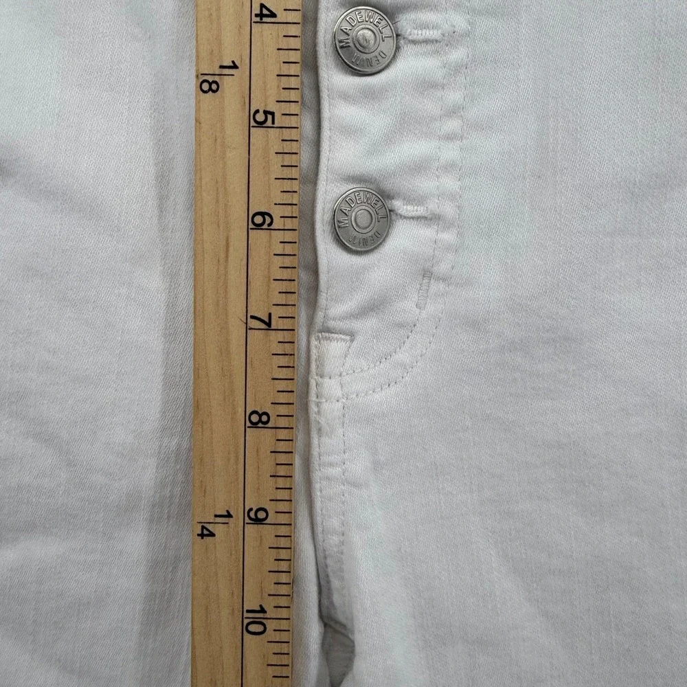 Madewell Stovepipe Jeans Women's Size 27 White Button Fly High‎ Rise